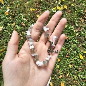 Moonstone chip bracelet